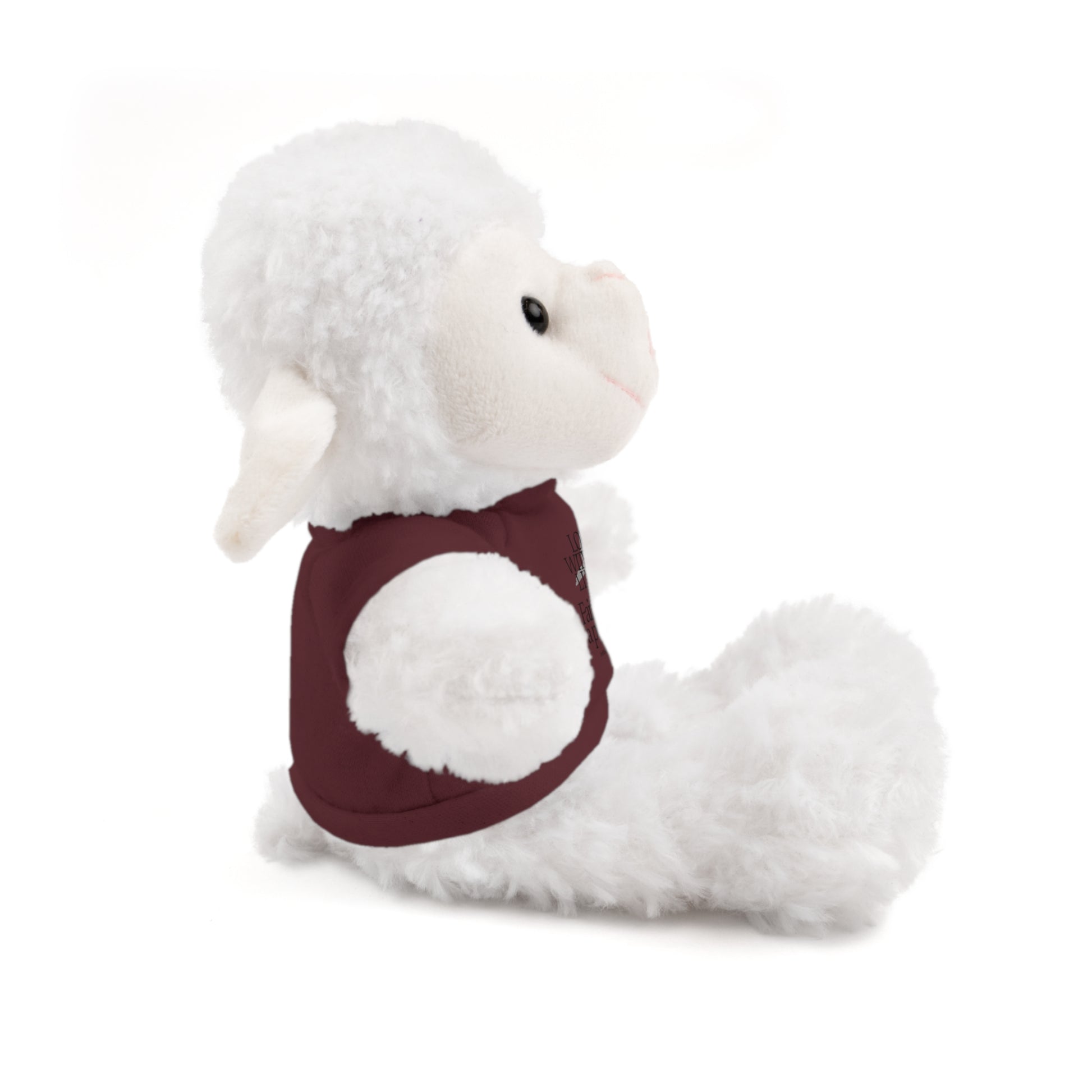 Stuffed Animal Toy with Inspirational Tee, Cuddle Buddy Gift, Faithful Teddy Bear, Nursery Decor, Children’s Adventure Companion