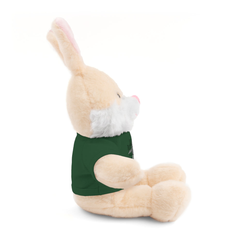Stuffed Animal Toy with Inspirational Tee, Cuddle Buddy Gift, Faithful Teddy Bear, Nursery Decor, Children’s Adventure Companion