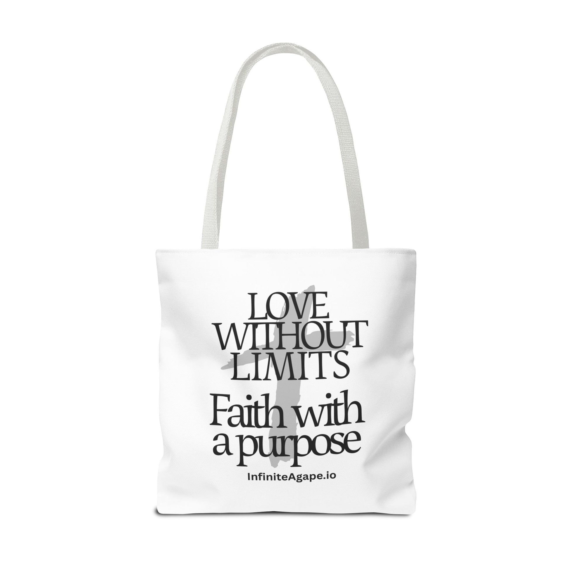 Faith-Inspired Tote Bag for Everyday Use, Love Without Limits Bag, Inspirational Gift, Christian Tote, Perfect for Shopping