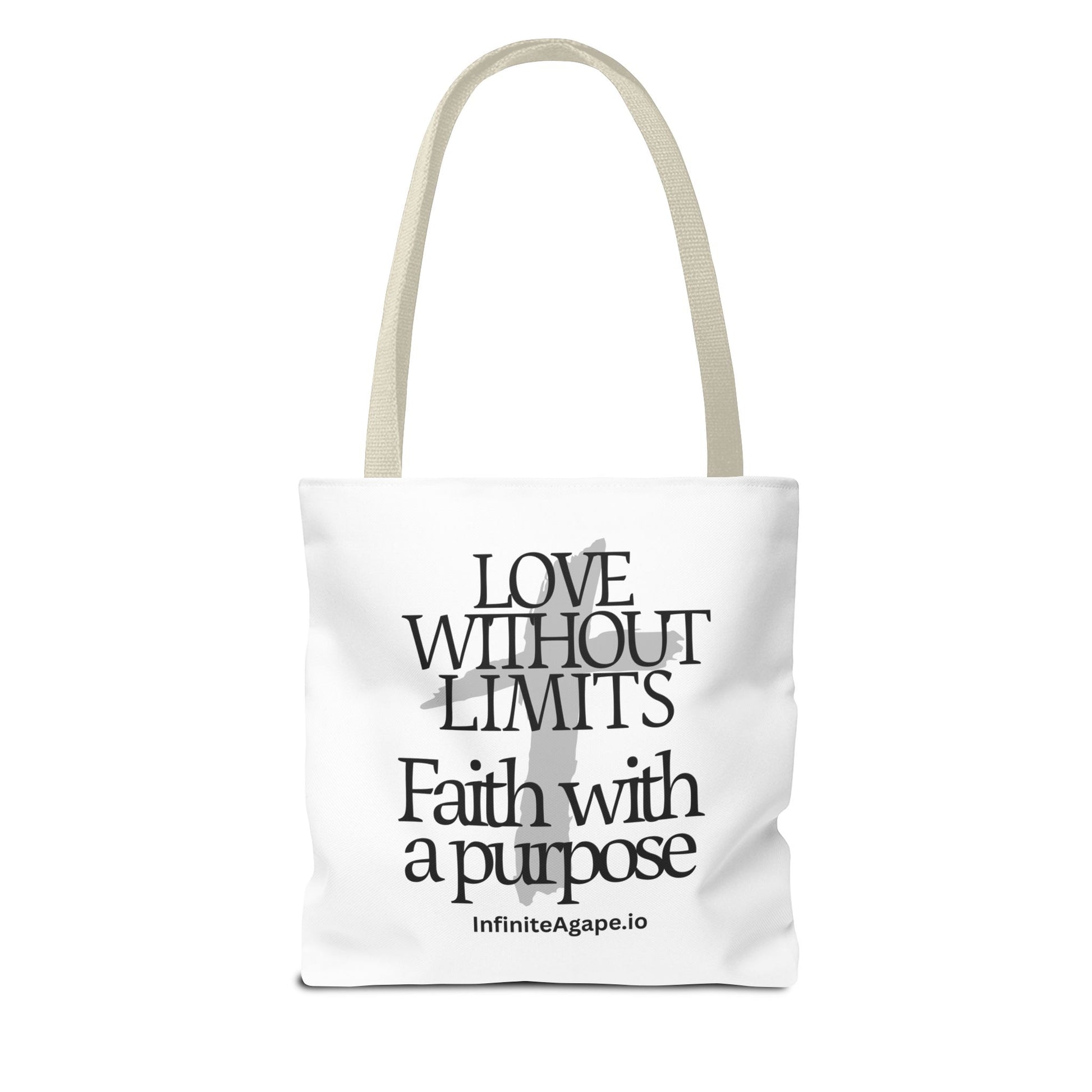 Faith-Inspired Tote Bag for Everyday Use, Love Without Limits Bag, Inspirational Gift, Christian Tote, Perfect for Shopping