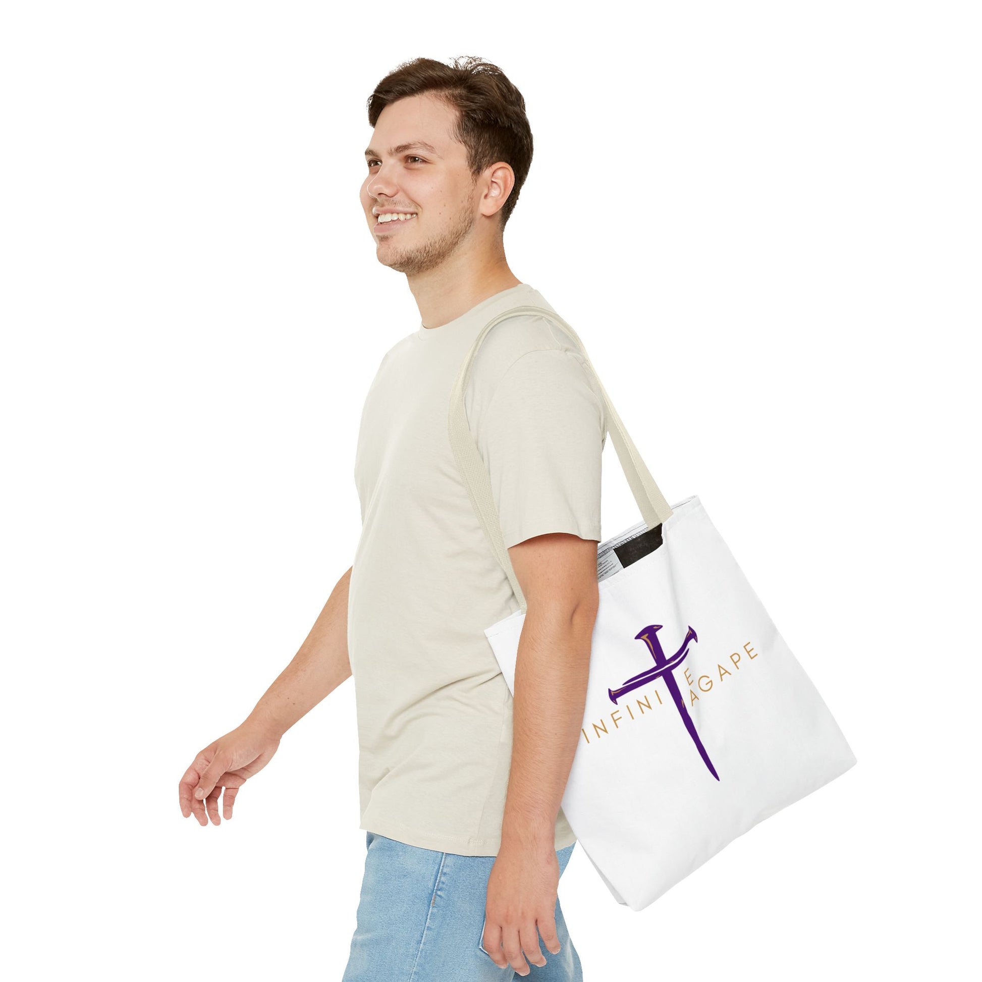 Faith-Inspired Tote Bag for Everyday Use, Love Without Limits Bag, Inspirational Gift, Christian Tote, Perfect for Shopping
