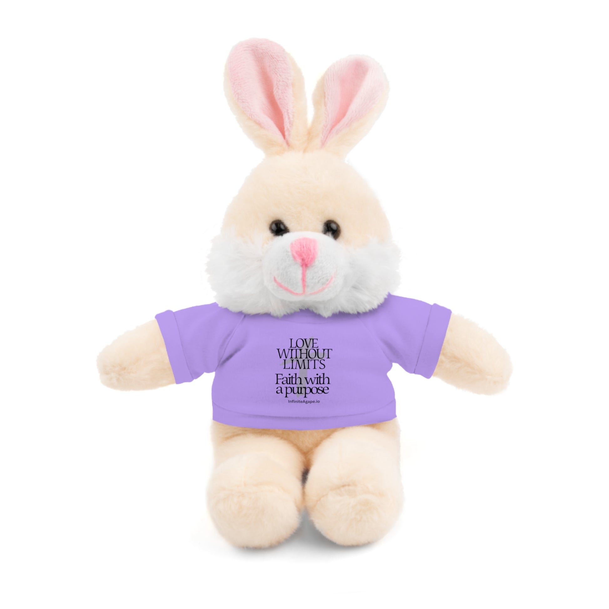 Stuffed Animal Toy with Inspirational Tee, Cuddle Buddy Gift, Faithful Teddy Bear, Nursery Decor, Children’s Adventure Companion